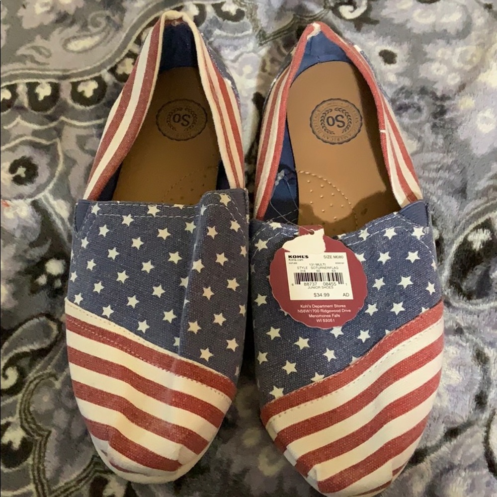 American Flag woman’s So brand slip ons